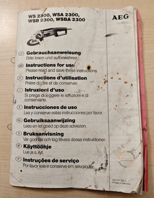 Gebrauchsanweisung zu AEG Trennscheibe